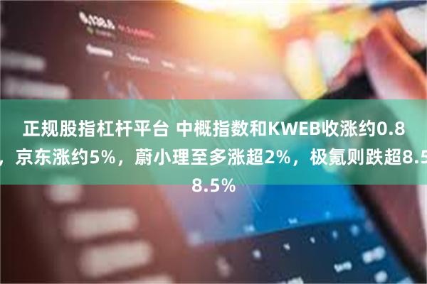 正规股指杠杆平台 中概指数和KWEB收涨约0.8%，京东涨约5%，蔚小理至多涨超2%，极氪则跌超8.5%