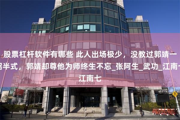 股票杠杆软件有哪些 此人出场极少，没教过郭靖一招半式，郭靖却尊他为师终生不忘_张阿生_武功_江南七