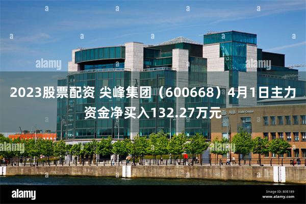 2023股票配资 尖峰集团（600668）4月1日主力资金净买入132.27万元
